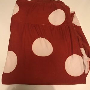 Lularoe Orange Polka Dot Leggings TC